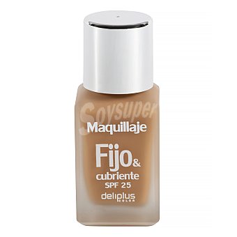 DELIPLUS Maquillaje fluido fijo&cubriente , Makeup fluid Nº10 moka