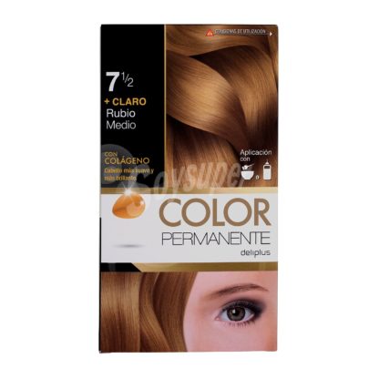 DELIPLUS Color Permanente Nº7 Rubio medio, Medium blonde