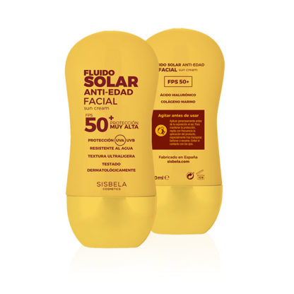 DELIPLUS Protector Solar Facial Fluido SPF 50 ,Sunscreen Anti-aging facial fluid, 50ml