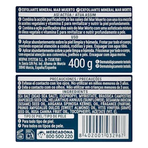 Deliplus Mar Muerto Mineral Body Scrub, 400 g-1