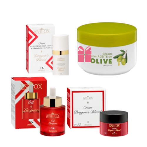 Deliplus Promo Pack 3 facial care products + olive body cream