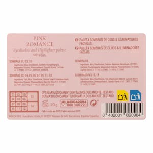 Deliplus Pink Romance Palette – 12 Eyeshadows & 2 Highlighters